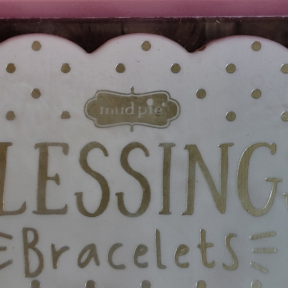 Blessing Bracelets Cross Pink Gold Beaded Jesus Loves Me stretch - Picture 3 of 8